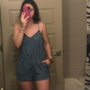 Forever 21 denim romper